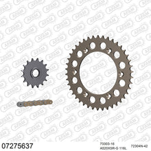 Lade das Bild in den Galerie-Viewer, AFAM Kettensatz 520, X-Ring, golden, 3712kg, Alu, KTM SMC 690 R ABS 2014-2021
