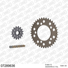 Lade das Bild in den Galerie-Viewer, AFAM Kettensatz 525, X-Ring, golden, 4987kg, Alu, KTM 990 Super Duke 2005-2012
