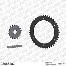 Lade das Bild in den Galerie-Viewer, AFAM Kettensatz 530, X-Ring, 4385kg, TRIUMPH T 509 Speed Triple 1999-2001

