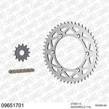 Lade das Bild in den Galerie-Viewer, AFAM Kettensatz 520, X-Ring, golden, 3498kg, Alu, GAS-GAS EC 450 F 2013-2015

