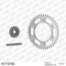 Lade das Bild in den Galerie-Viewer, AFAM Kettensatz 520, X-Ring, golden, 3712kg, HUSABERG FE 650 E 2004-2008
