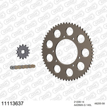 Lade das Bild in den Galerie-Viewer, AFAM Kettensatz 428, golden, 2448kg, Alu, HM-HONDA CRM F 125 RR 4T 2011-2016
