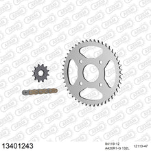 Lade das Bild in den Galerie-Viewer, AFAM Kettensatz 420, golden, 2142kg, MBK TZR 50 X-Power 2000-2002
