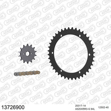 Lade das Bild in den Galerie-Viewer, AFAM Kettensatz 520, X-Ring, golden, 3498kg, SMC 250 Blast / Xroad 2003-2005
