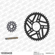 Lade das Bild in den Galerie-Viewer, AFAM Kettensatz 520, X-Ring, golden, 4263kg, BMW HP4 Race 1000 2017-2018
