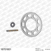 Lade das Bild in den Galerie-Viewer, AFAM Kettensatz 420, golden, 2142kg, MH/MOTOR HISPANIA 50 Furia Max Enduro 2005-2010
