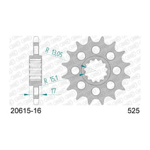 Lade das Bild in den Galerie-Viewer, AFAM Ritzel 525, 16 Zähne
