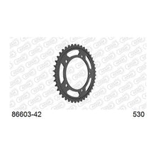Lade das Bild in den Galerie-Viewer, AFAM Kettenrad 530, 42 Zähne, Stahl, schwarz
