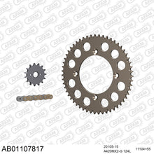 Lade das Bild in den Galerie-Viewer, AFAM Kettensatz 420, golden, 2611kg, Alu, selfclean, HONDA CR 85 RB 5,6,7 2005-2007
