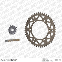 Lade das Bild in den Galerie-Viewer, AFAM Kettensatz 520, golden, 3814kg, Alu, selfclean, YAMAHA YZ 250 F N,P,R,S 2001-2004

