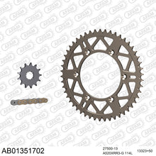 Lade das Bild in den Galerie-Viewer, AFAM Kettensatz 520, X-Ring, golden, 3498kg, Alu, selfclean, YAMAHA YZ 450 FX G,H,J,K,L 2016-2020
