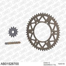 Lade das Bild in den Galerie-Viewer, AFAM Kettensatz 520, X-Ring, golden, 3498kg, Alu, selfclean, SUZUKI DR 250 L,M,N,P 1990-1993
