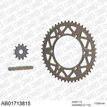 Lade das Bild in den Galerie-Viewer, AFAM Kettensatz 520, golden, 3498kg, Alu, selfclean, KAWASAKI KX 125 L2,L3,L4 2000-2002
