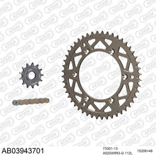 Lade das Bild in den Galerie-Viewer, AFAM Kettensatz 520, X-Ring, golden, 3498kg, Alu, selfclean, BETA RR 400 Enduro 2010-2011
