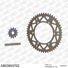 Lade das Bild in den Galerie-Viewer, AFAM Kettensatz 520, X-Ring, golden, 3498kg, Alu, selfclean, BETA RR 400 Enduro 2012-2012
