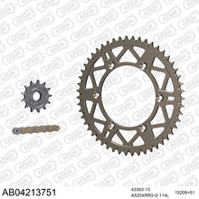 Lade das Bild in den Galerie-Viewer, AFAM Kettensatz 520, X-Ring, golden, 3498kg, Alu, selfclean, SHERCO SE 125 Enduro Racing 2019-2021
