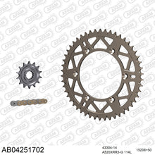 Lade das Bild in den Galerie-Viewer, AFAM Kettensatz 520, X-Ring, golden, 3498kg, Alu, selfclean, SHERCO SEF 450 Enduro Racing 2015-2021
