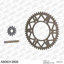 Lade das Bild in den Galerie-Viewer, AFAM Kettensatz 520, golden, 3498kg, Alu, selfclean, HUSQVARNA TC 125 2020-2021
