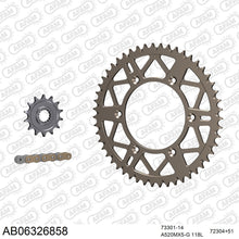 Lade das Bild in den Galerie-Viewer, AFAM Kettensatz 520, golden, 3814kg, Alu, selfclean, HUSQVARNA FC 250 2017-2021
