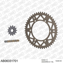 Lade das Bild in den Galerie-Viewer, AFAM Kettensatz 520, X-Ring, golden, 3498kg, Alu, selfclean, HUSQVARNA TE 310 2009-2010
