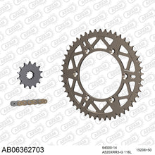 Lade das Bild in den Galerie-Viewer, AFAM Kettensatz 520, X-Ring, golden, 3498kg, Alu, selfclean, HUSQVARNA TE 510 2005-2010
