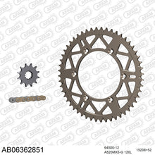 Lade das Bild in den Galerie-Viewer, AFAM Kettensatz 520, golden, 3814kg, Alu, selfclean, HUSQVARNA TC 510 1990-1990
