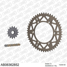 Lade das Bild in den Galerie-Viewer, AFAM Kettensatz 520, golden, 3814kg, Alu, selfclean, HUSQVARNA TC 510 2004-2010
