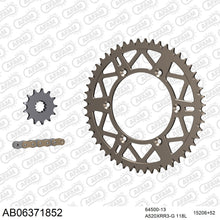 Lade das Bild in den Galerie-Viewer, AFAM Kettensatz 520, X-Ring, golden, 3498kg, Alu, selfclean, HUSQVARNA TC 610 E 1998-1998
