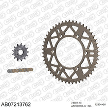 Lade das Bild in den Galerie-Viewer, AFAM Kettensatz 520, X-Ring, golden, 3498kg, Alu, selfclean, KTM EXC 125 1996-1998

