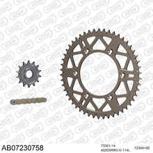 Lade das Bild in den Galerie-Viewer, AFAM Kettensatz 520, X-Ring, golden, 3498kg, Alu, selfclean, KTM EXC 300 Six Days 2001-2005
