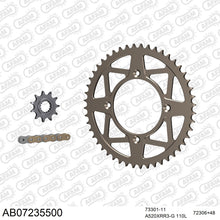 Lade das Bild in den Galerie-Viewer, AFAM Kettensatz 520, X-Ring, golden, 3498kg, Alu, selfclean, KTM Freeride 350 F 2012-2013
