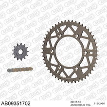 Lade das Bild in den Galerie-Viewer, AFAM Kettensatz 520, X-Ring, golden, 3498kg, Alu, selfclean, HM-HONDA CRF 450 R 2004-2008
