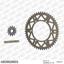 Lade das Bild in den Galerie-Viewer, AFAM Kettensatz 520, golden, 3814kg, Alu, selfclean, GAS-GAS MC 250 2002-2002
