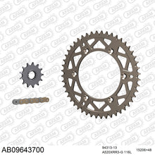 Lade das Bild in den Galerie-Viewer, AFAM Kettensatz 520, X-Ring, golden, 3498kg, Alu, selfclean, GAS-GAS EC 400 FSE 2002-2002
