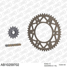 Lade das Bild in den Galerie-Viewer, AFAM Kettensatz 520, X-Ring, golden, 3498kg, Alu, selfclean, HUSABERG FE 501 E 2003-2004
