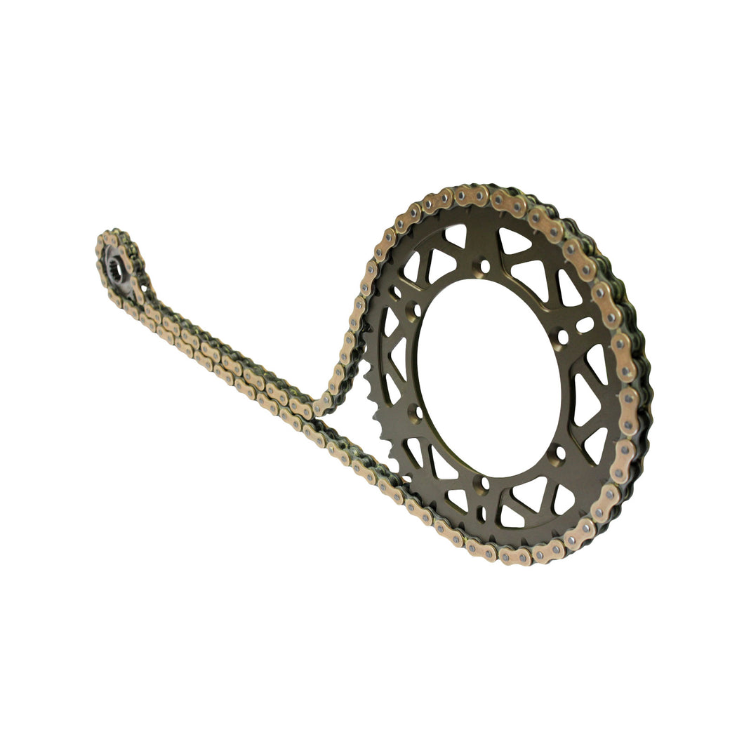 AFAM Kettensatz 428, golden, 2448kg, Alu, HONDA CRF 100 F 4,5,6,7,8,9,A,B,C,D 2004-2013