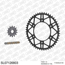 Lade das Bild in den Galerie-Viewer, AFAM Kettensatz 520, golden, 3814kg, Stahl light, selfclean, KTM XC 250 2011-2014
